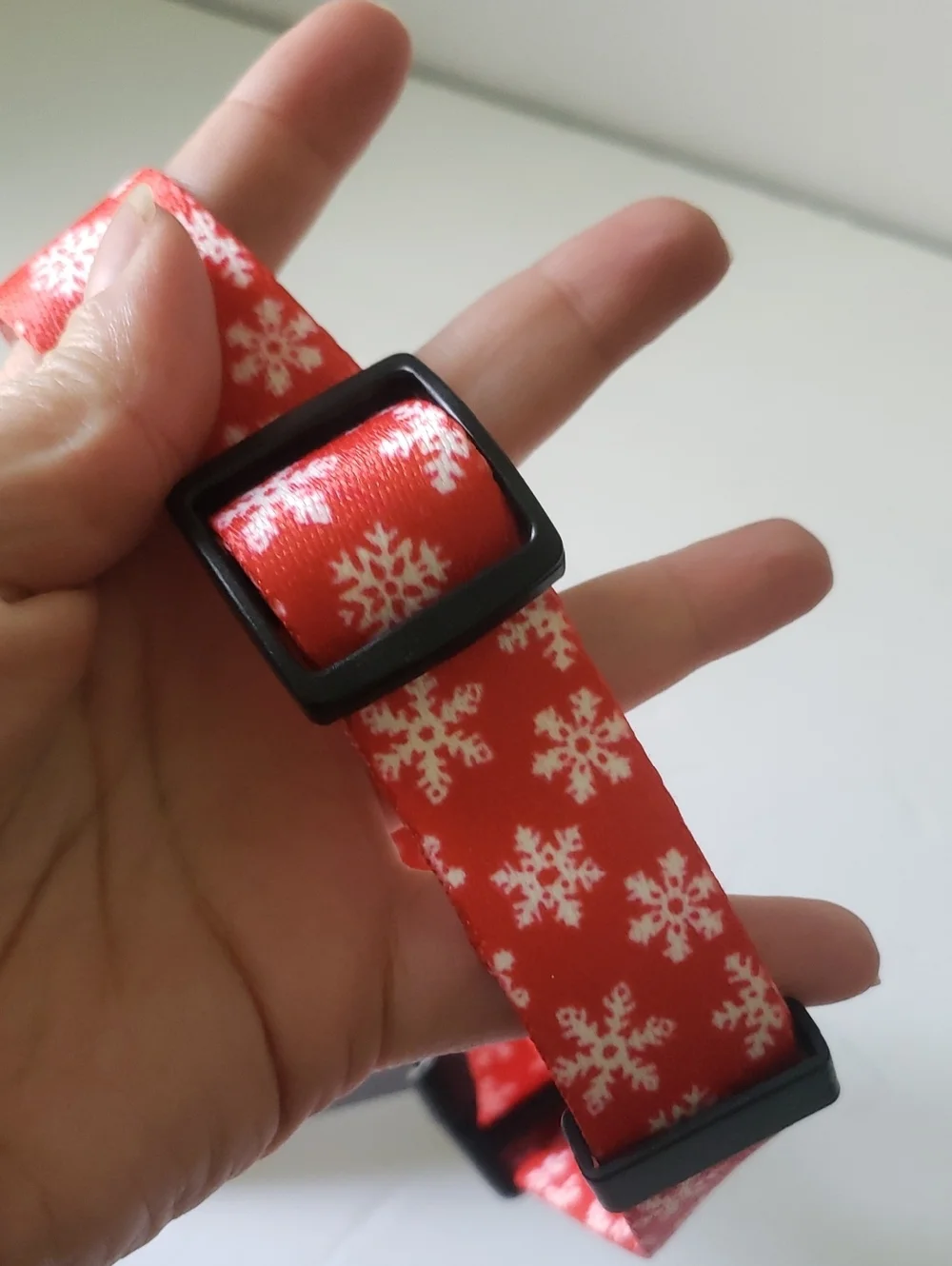 🤯3/$12 Native Pup Christmas Holiday Snowflake Red Dog Collar NWT Size Large